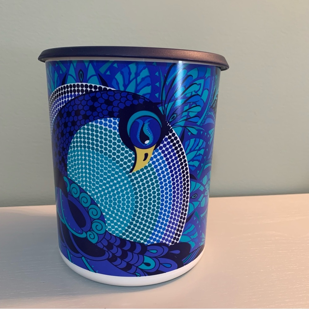 Tupperware Peacock Canister New Rare